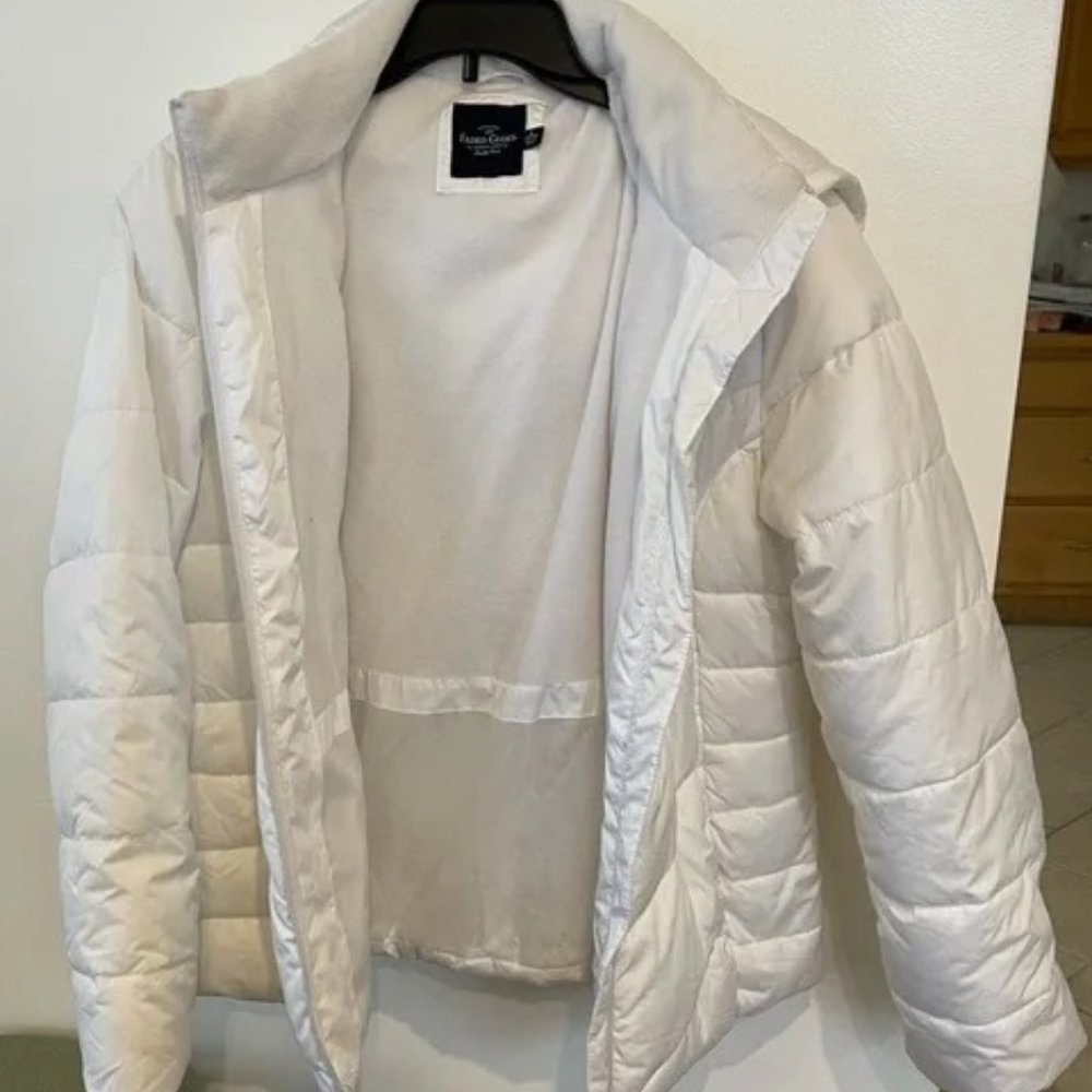 White Winter Bubble White Jacket Large - image 3